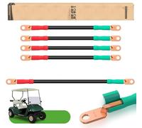 10L0L Lot de 5 câbles de batterie pour chariot de golf EZGO TXT 1994 et plus (36 V 48 V) Calibre 4 5 câbles de batterie robustes AC/DC