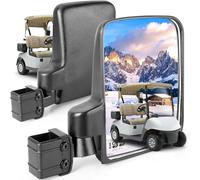 10L0L Miroir pliable pour voiturette de golf sans perçage, rétroviseur latéral HD en verre pour Yamaha Club Car EZGO et autres poussettes de golf