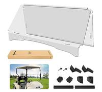 10L0L Pare-brise pliable pour voiturette de golf EZGO TXT 1995-2013 (transparent