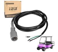 10L0L Prise de chargeur 48 V pour chariot de golf Club Car DS & Precedent 1995 et plus, prise mâle 3 broches avec cordon DC, remplace OEM # 101828901 101828902 101828903