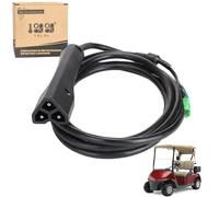 10L0L Prise de chargeur de batterie 48 V pour chariot de golf EZGO TXT et RXV, prise de poignée triangulaire à 3 broches avec cordon de câble CC de 20,3 cm, OEM # 611218 604321 8009