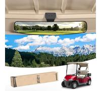 10L0L Rétroviseur panoramique universel réglable pour chariot de golf, rotation à 270°, grand angle de 41,5 cm, rétroviseur complet pour chariot de golf EZ Go, club, Yamaha