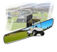 10L0L Rétroviseur universel réglable pour voiturette de golf, rotatif sûr 270 rotation 16,5 miroir convexe extra large pour EZ Go, Club Car, Yamaha