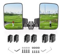 10L0L Rétroviseurs latéraux pour voiturettes de golf, rétroviseurs latéraux rabattables sans perçage pour Yamaha EZGO Club Car Golf Buggy etc.