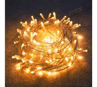 10M 100LEDs, 8 modes d'éclairage, IP44 Guirlande lumineuse de Noël à LED étanche, lumière de bande de jardin, lumière de décoration intérieure, éclairage de fête, jaune