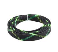10M 2 4 6 8 10 12mm Braided Cable Sleeve Expandable Tight Insulated Line Protection Wire Wrap Sheath(Black Cross,6mm)