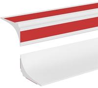 10M Bande d'étanchéité Silicone Pliable Barrage d'eau Seuil de Douche Joint Douche Barriere de Douche Retenue d'eau Anti Débordement pour Salle de Bain Cuisine,15x12mm Blanc(Deux Côtés Adhésifs)