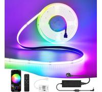 10M COB Ruban Led,Led Chambre RGB 576led/M 5760leds 24V, Led Ruban Bande Led RGB Multicolore avec Wifi Télécommande,LED bande fonctionne avec Google Home assistant/Alexa