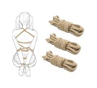 10m Corde de bondage en chanvre BDSM Fétiche Sex Toys Pour couples 3pcs | Ensemble d'accessoires pour adultes, corde shibari d'apprentissage, érotique Jouets sexuels Pour femmes hommes