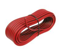 10m de Cable de haut-parleur 2x0.75mm2 noir rouge