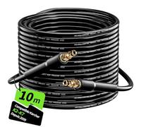 10M Flexible Haute Pression pour Kärcher K2-K7, Tuyau de Remplacement et Rallonge avec Connecteur Rapide Type Clic, Tuyau d'Extension avec Raccord Laiton