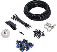 10M Garden Irrigation System 10Pcs Misting Nozzle Hose Connector Set Watering Drip Kit for Garden Greenhouse