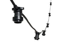 10M Guirlande Guinguette Exterieur, Noire Pour 10 Douilles Raccordable Jusqu'à 100M Led IP54 E27 Décoratif Extérieur Patio Cour Fêtes Mariage Jardin