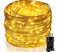 10M Guirlande lumineuse Led électricité, 8 modes PVC Tuyau lumineux Jardin Balcon Fête Déco, Blanc chaud