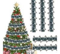 10M Guirlandes de Noel,5PCS Décoration de Guirlande de Noël, Guirlande de Sapin, pour Décorations Noël et Festivals Intérieur/Extérieur (B)