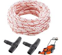 10M Jump Lead,with 2 Handles,Replacement Accessories,Lawn Mower Replacement Parts,Recoil Starter Rope for Chainsaw,Lawnmower,Brush Cutter (3mm Gauge)