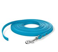 10m Laisse à Pister, Laisse de Chien, 1 Mousqueton, Cyan-Bleu, Extra-étroit, résistant à la saleté et à l'eau