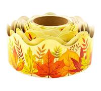 10m Maple Feuilles Bulletin Border Trim Adhesive Borders Automne Sticker Bulletins Boards Decorations Maple Leaf Decorative Sticker Automne Trim