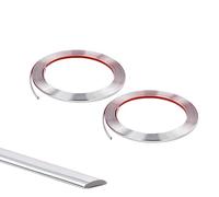 10M Moulure Décorative Autoadhésive Bord de Papier Peint Carrelage Miroir Mur Plafond Armoire Baguette de Finition PVC Bandes de Calfeutrage Bande Décoration Murale,13mm Argent