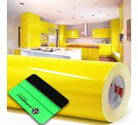 10m Oracal 621 Brillant 022 Coquille Jaune Film pour Découpe + Raclette Meubles