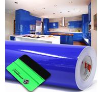 10m Oracal 621 brillant 086 bleu brillant film traceur + raclette film adhési...