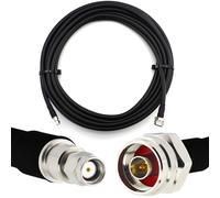 10m RP-SMA mâle vers N mâle (Hex) câble coaxial étanche IP67 - HF400 Flexible 50 Ohm Câble d'extension (équivalent LMR400 UF UltraFlex) - pour WiFi / Routeur / Antenne / RF / Radio