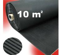 10m² Tapis à stries fines 3 mm Tapis en caoutchouc 1,0m de large x 10m de long noir 1000 mm de large