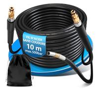 10m Tuyau pour Kärcher K2 K3 K4 K5 K6 K7 Rallonge Tuyaux de Rechange Pièces Détachées, 4 couches en acier + tresse aramide + polyuréthane + polyéthylène 500 bar 60°C - pour nettoyeur haute pression