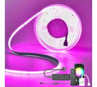 10M Wifi COB RGB Ruban Led Chambre 576led/M 5760leds 24V Bande LED fonctionne avec Google Home assistant/Alexa,Rubans à LED dimmable Led Strip avec télécommande