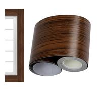 10m Wood Grain Mirror Border Sticker - Waterproof PVC Edge Trim Decal, Removable Peel And Stick Vanity Accent Tape, Flexible DIY Frame Liner, Easy Clean Smooth Furniture Wrap Roll | For Home