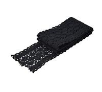 10mètres Ruban en Dentelle, 5,8cm Ruban en Dentelle de Coton pour Loisirs Créatifs Couture Décoration Emballages Cadeaux Fournitures de Noël Décoration Intérieure (Noir)