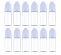 10ml / 0.34oz en plastique clair RefillEmpty Drop Bouteilles de ravitaillement pressables liquides pour les yeux avec compte-gouttes et bouchon blanc (25PCS)