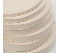 10mm/15mm/20mm/25mm/30mm/40mm/50mm/60mm rubans de coton beiges ruban sergé de sangle pour sac vêtements textile de maison 50y-20mm-beige 50yards