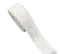10mm-50mm 2yards White Cotton Lace Ribbon For Apparel Sewing Fabric Trim Crocheted Handmade Accessories(23)