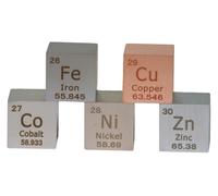 10Mm Element Cube Set Density, Periodic Table Pure Metal Block Suitable for Collection And Science Application,A