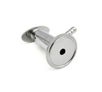 10mm Hose Barb OD 304 Stainless Steel External Thread Sampling Valve 25.4mm Ferrule OD YZWRWRMKTB