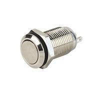 10MM IP65 1NO1NC 3Pins Momentary/Self Locking On Off Flat Head Metal Push Button Switch 3V/6V12V/24V/220V NWPNLXEA(LATCHING_3V)