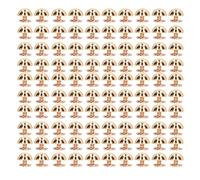 10mm Rivets Champignon, Lot de 100 Sets en Alliage, Tête Ronde Demi - Cercle, Argent et Or - Résistance, Décoration Multi - Usages pour Sacs, Chaussures et Vêtements (Ou)