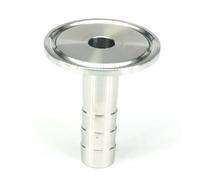 10mm Tube Barbed- Tri Clamp 1/2" Ferrule O/D 25mm 304 Stainless Steel Ferrule Clamp Pipe Connector Fitting