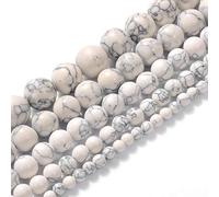 10mm Turquoise Blanc Naturel Pierre Précieuse Perles En Vrac Pierre De Guérison Énergétique Pour La Fabrication De Bijoux Bricolage 1 brin 15"