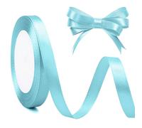10mm X 23m Ruban Bleu Ciel Ruban Satin Bleu Clair Rubans en Polyester Bleu pour rubans Bleu Ciel Autisme ruban Cadeau Tissu Rubans Jeu de Mariage Bouquet Voiture Mariage Cadeau Noël Bouquet Fête