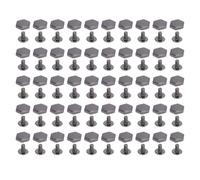 10mm Zinc Alloy Rivets and Studs Kit | 50 Sets Hex Rivet Slotted Screws for Leather Craft/Clothing Decoration | Secure Fixation for Belts & Wallets (Silver Black)