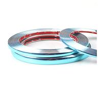 10mmx5m Garniture chromée auto-adhésive, bandes chromées de voiture garniture flexible autocollant de protection de pare-chocs de carrosserie, bandes chromées universelles