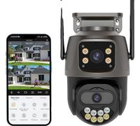 10MP caméra de sécurité, la reconnaissance humaine IA, IP66 étanche, 10MP Ajouter 128G, Eu Plug