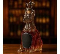 10oz/300ML Carafe A Decanter Vin - Decanter Whisky Figurine, Bouteilles De Whisky Et De Vin 3D En Forme De Chiens, Carafe À Whisky Fantaisie En Verre À L'effigie De Chiens(B)