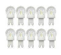 10Pack G9 LED Light Bulb 25W Equivalent 3W 180LM G9 Base LED Halogen Replacement Bulbs for Home Lighting Ceiling Fan Bedroom Dimmable AC220V Equivalent (Color : Cool white)