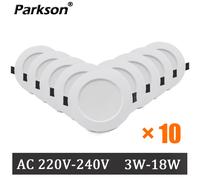 10Pack LED Downlight 220V encastré rond plafond Dowm lumière chambre intérieur salon pour la décoration intérieure éclairage LED Spot lampe