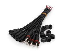 10Pairs Small Size Waterproof 3.5 X 1.35mm DC Power 24AWG 20cm Male and Female Cable Connector AUOQKQUT