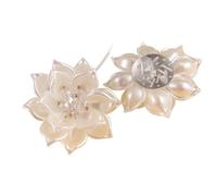 10pc Acrylic Imitation Pearl Flowers Frosted Petal Sewing Patch For Wedding Clothing Decor DIY Crafts Jewelry Making Accessories(Color 12)