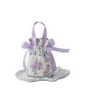 10PC Canvas Drawstring Candy Bag Retro Flower Wedding Gift Pouch Portable Storage Organizer For Party Chocolate Home Pour Bonbons